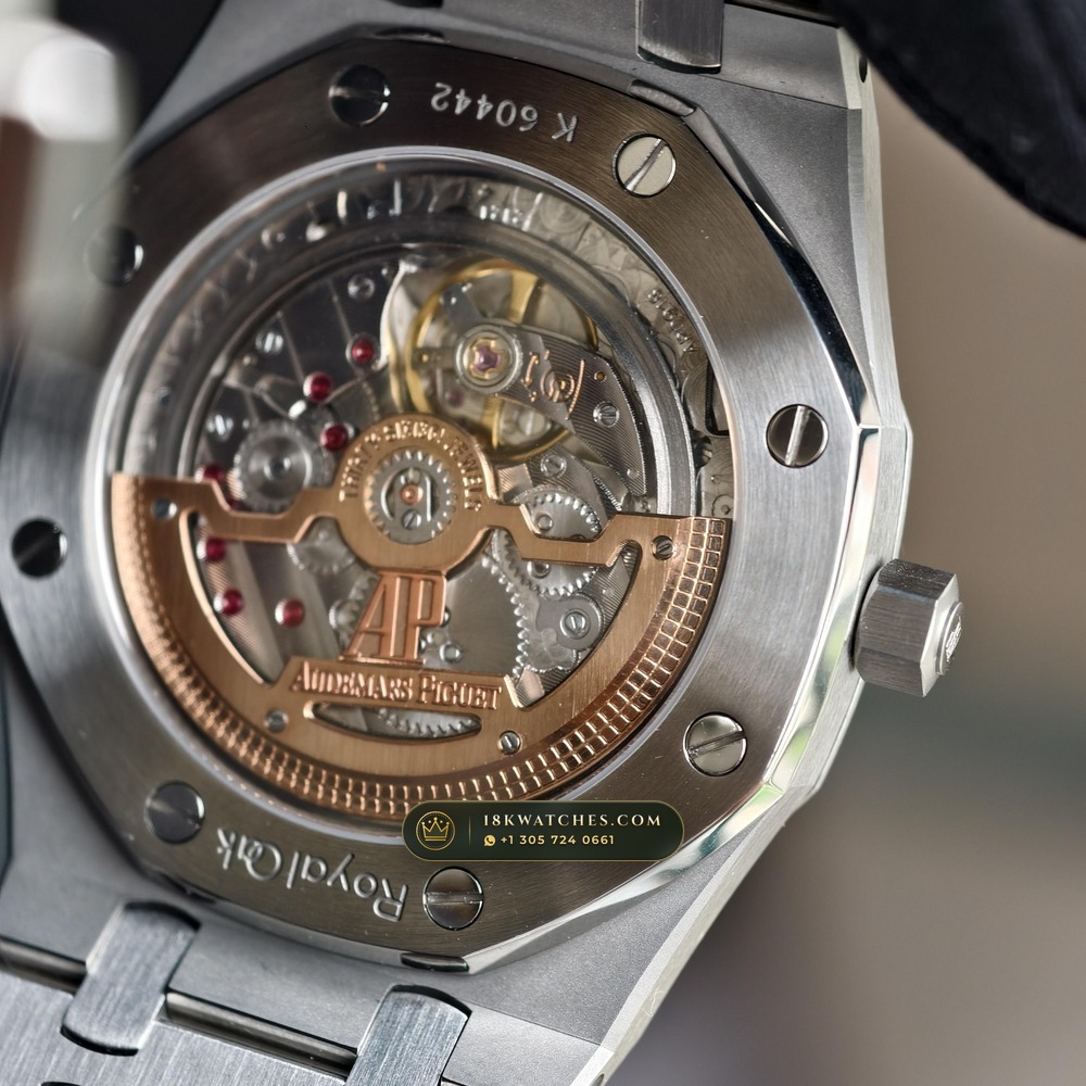Audemars Piguet Royal Oak Jumbo Extra-Thin 39mm Ref. 15202ST — Studio Gallery Plate V in 904L Stainless Steel Custom Architecture (103.7g Verified Mass, Audemars Piguet Cal. 2121 Ultra-Thin)
