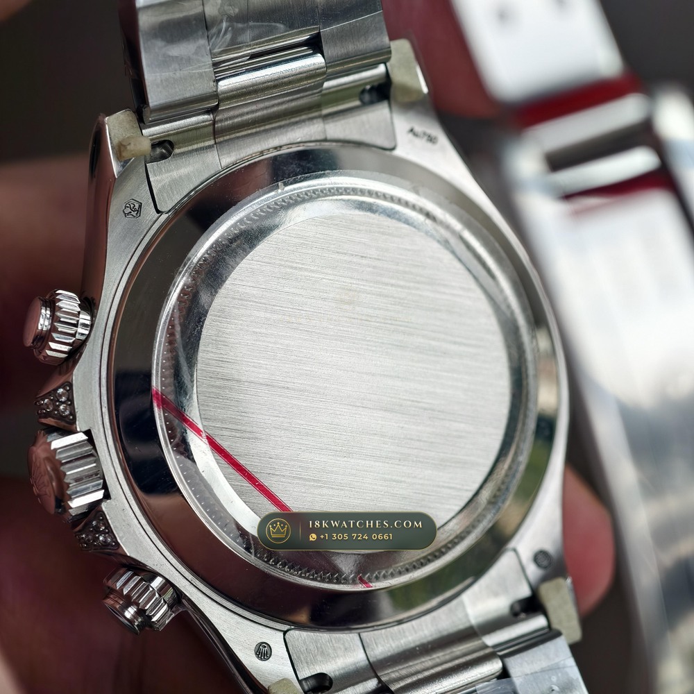 Rolex Cosmograph Daytona Rainbow Sapphire Bezel Diamond-Set Bezel 18K White Gold Ref. 126599RBOW — Studio Gallery Plate VII in 18K White Gold Au750 (216.3g Verified Mass, Rolex Manufacture Cal. 4131 - 72h Power Reserve)