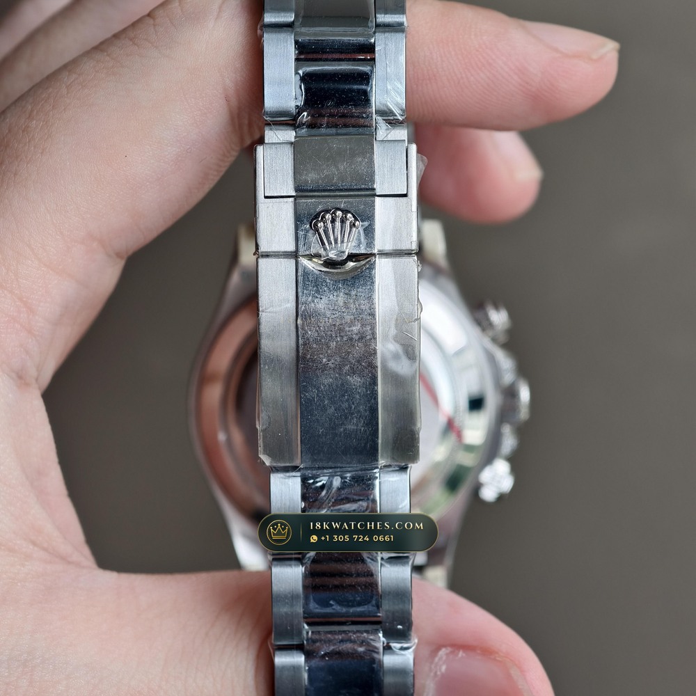 Rolex Cosmograph Daytona Rainbow Sapphire Bezel Diamond-Set Bezel 18K White Gold Ref. 126599RBOW — Studio Gallery Plate VIII in 18K White Gold Au750 (216.3g Verified Mass, Rolex Manufacture Cal. 4131 - 72h Power Reserve)