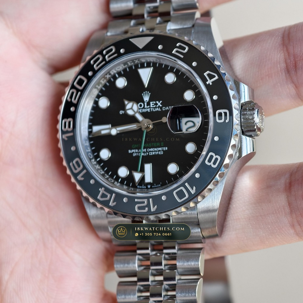 Rolex GMT-Master II Bruce Wayne Grey & Black Cerachrom Ref. 126710GRNR — Studio Gallery Plate XI in 904L Stainless Steel Custom Architecture (143.6g Verified Mass, Rolex Manufacture Cal. 3285 - 70h Power Reserve)