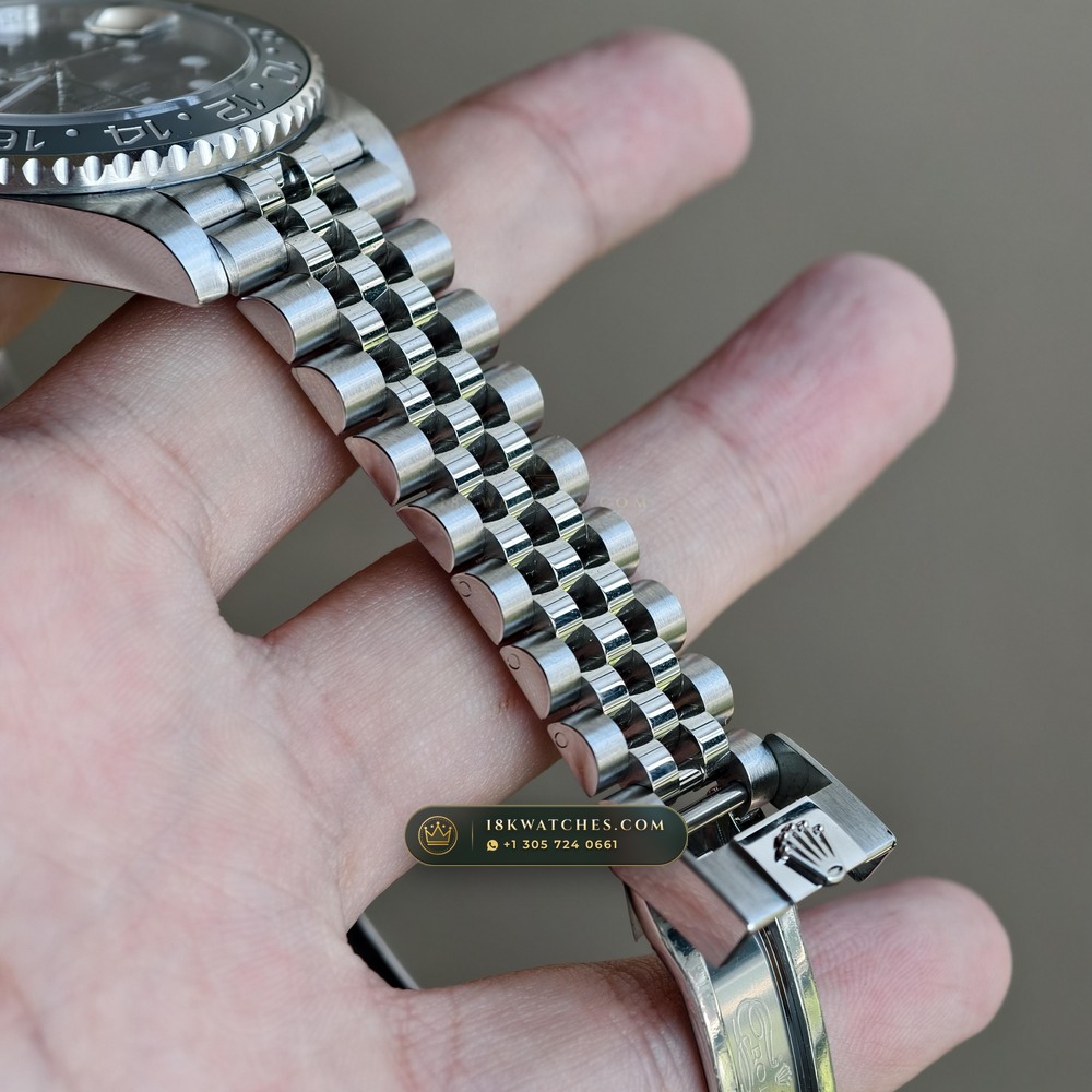 Rolex GMT-Master II Bruce Wayne Grey & Black Cerachrom Ref. 126710GRNR — Studio Gallery Plate VI in 904L Stainless Steel Custom Architecture (143.6g Verified Mass, Rolex Manufacture Cal. 3285 - 70h Power Reserve)