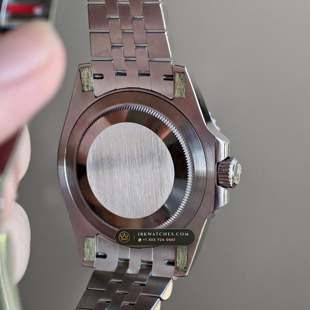 Rolex GMT-Master II Bruce Wayne Grey & Black Cerachrom Ref. 126710GRNR — Studio Gallery Plate VIII in 904L Stainless Steel Custom Architecture (143.6g Verified Mass, Rolex Manufacture Cal. 3285 - 70h Power Reserve)