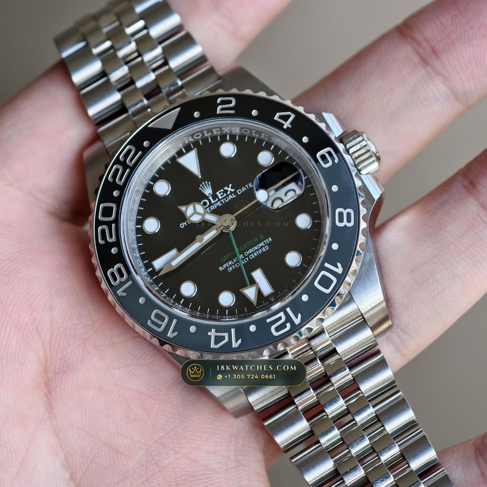 Rolex GMT-Master II Bruce Wayne Grey & Black Cerachrom Ref. 126710GRNR — Studio Gallery Plate IX in 904L Stainless Steel Custom Architecture (143.6g Verified Mass, Rolex Manufacture Cal. 3285 - 70h Power Reserve)