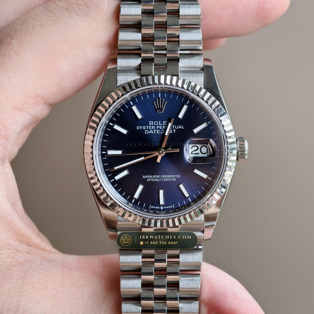 Rolex Datejust 36 Graduated Royal Blue Sunburst Dial Ref. 126231