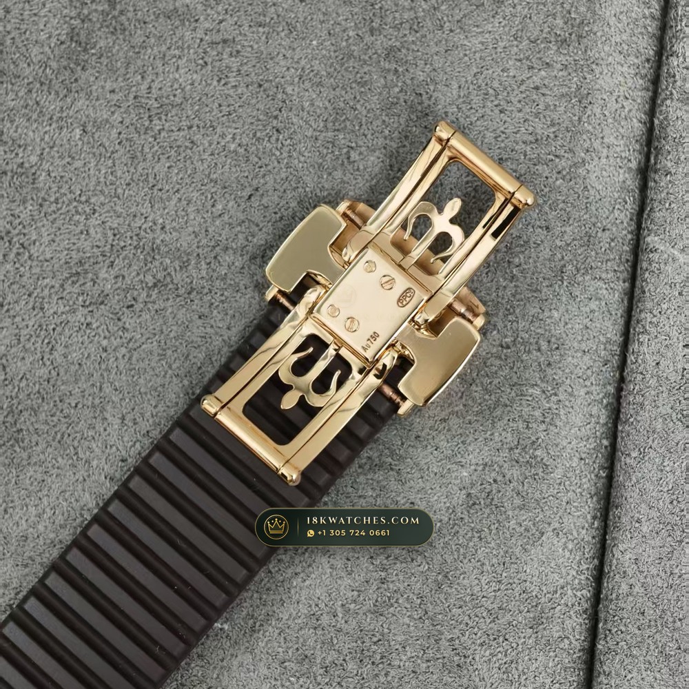 Patek Philippe Aquanaut Extra-Large Self-Winding 18K Rose Gold Custom SW Dial Free-Sprung Calibre Ref. 5167R — Studio Gallery Plate X in 18K Rose Gold Au750 (108.2g Verified Mass, Patek Philippe Cal. 324 S C - 21K Gold Rotor)