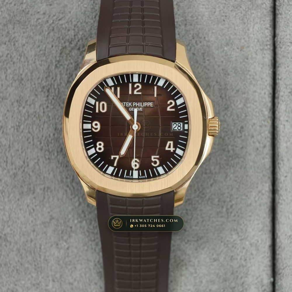 Patek Philippe Aquanaut Extra-Large Self-Winding 18K Rose Gold Custom SW Dial Free-Sprung Calibre Ref. 5167R — Studio Gallery Plate IV in 18K Rose Gold Au750 (108.2g Verified Mass, Patek Philippe Cal. 324 S C - 21K Gold Rotor)