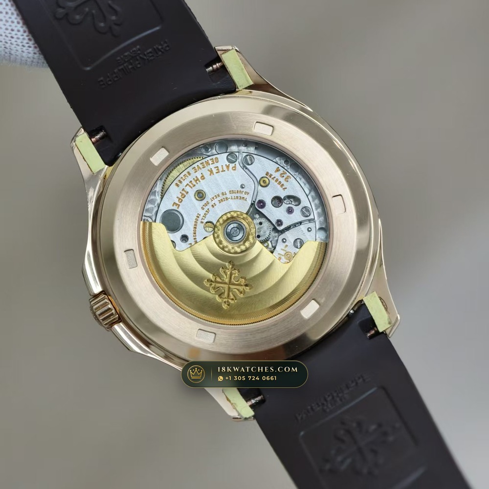 Patek Philippe Aquanaut Extra-Large Self-Winding 18K Rose Gold Custom SW Dial Free-Sprung Calibre Ref. 5167R — Studio Gallery Plate VII in 18K Rose Gold Au750 (108.2g Verified Mass, Patek Philippe Cal. 324 S C - 21K Gold Rotor)
