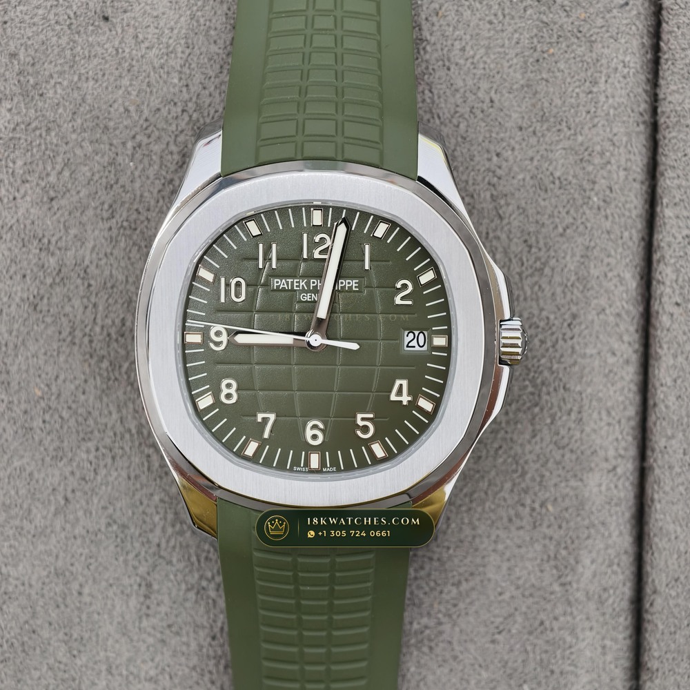 Patek Philippe Aquanaut Jumbo 42.2mm 18K White Gold Free-Sprung Calibre Ref. 5168G — Studio Gallery Plate II in 18K White Gold Au750 (120.4g Verified Mass, Patek Philippe Cal. 324 S C - 21K Gold Rotor)