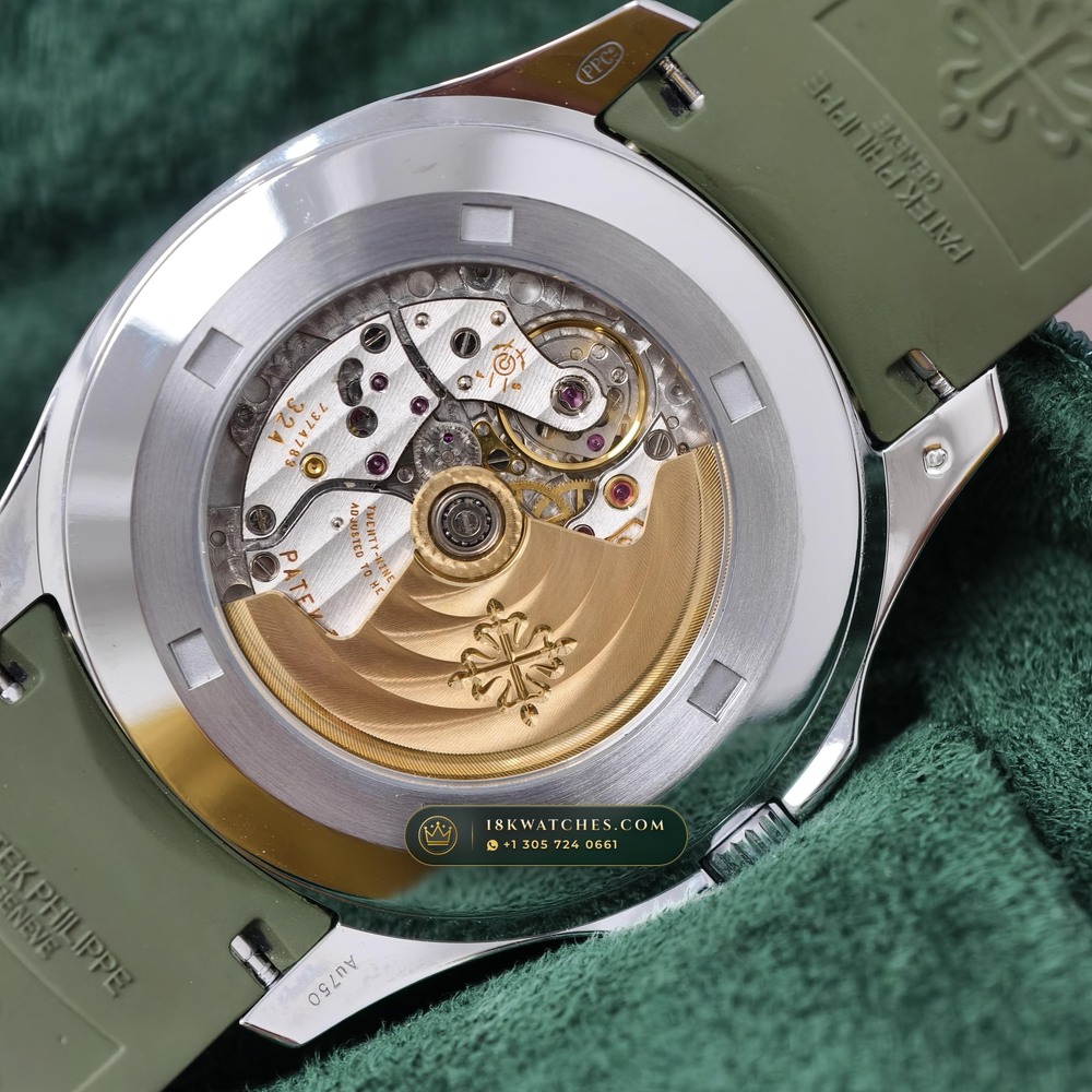 Patek Philippe Aquanaut Jumbo 42.2mm 18K White Gold Free-Sprung Calibre Ref. 5168G — Studio Gallery Plate VII in 18K White Gold Au750 (120.4g Verified Mass, Patek Philippe Cal. 324 S C - 21K Gold Rotor)