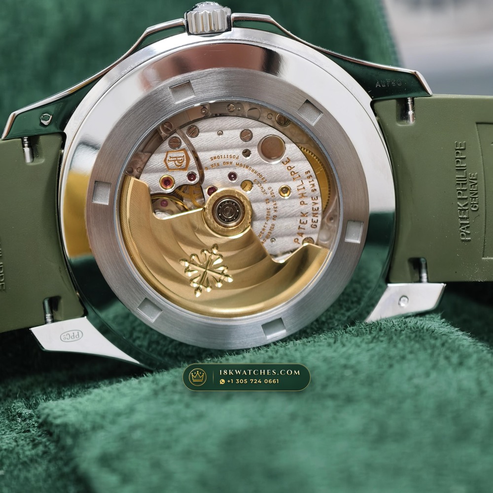 Patek Philippe Aquanaut Jumbo 42.2mm 18K White Gold Free-Sprung Calibre Ref. 5168G — Studio Gallery Plate VIII in 18K White Gold Au750 (120.4g Verified Mass, Patek Philippe Cal. 324 S C - 21K Gold Rotor)