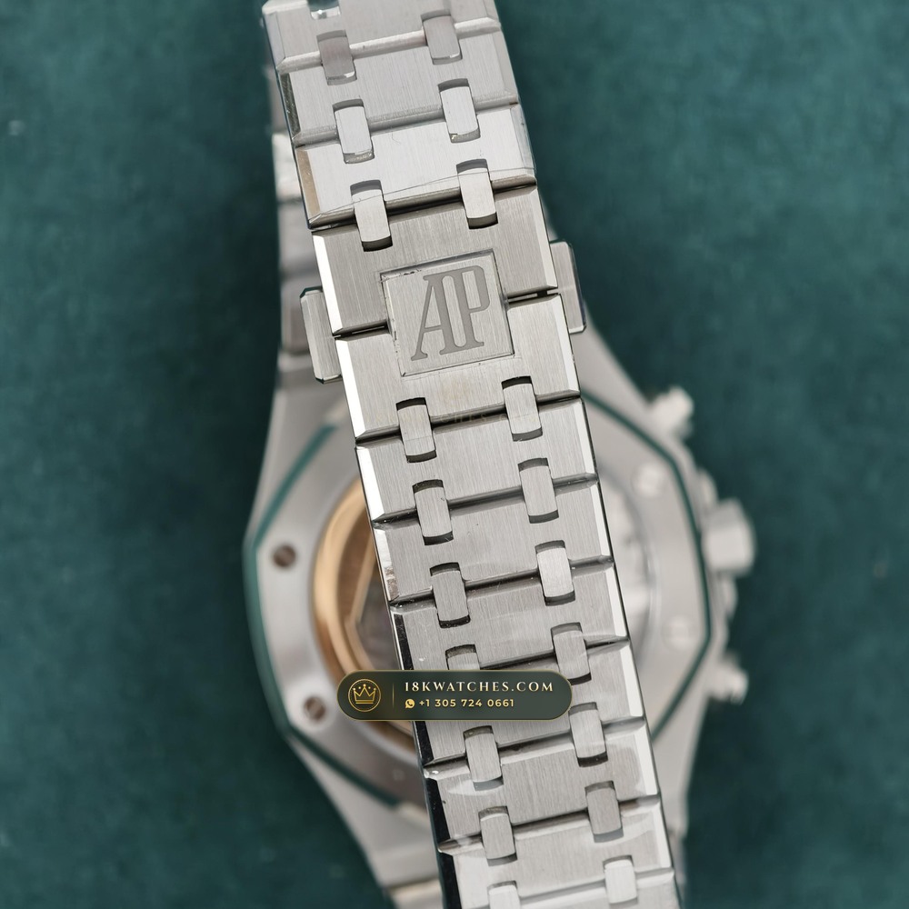 Audemars Piguet Royal Oak Selfwinding Chronograph 41mm Custom Tapestry Dial 22K Gold Rotor Ref. 26240ST — Studio Gallery Plate VIII in 904L Stainless Steel Custom Architecture (180.3g Verified Mass, Audemars Piguet Cal. 4401 Flyback Chronograph)