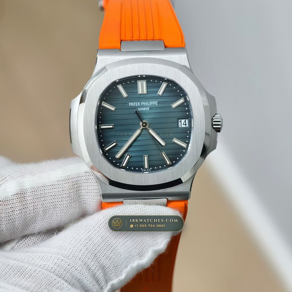 Patek Philippe Nautilus Self-Winding Custom SW Dial 22K Gold Rotor Ref. 5711/1A
