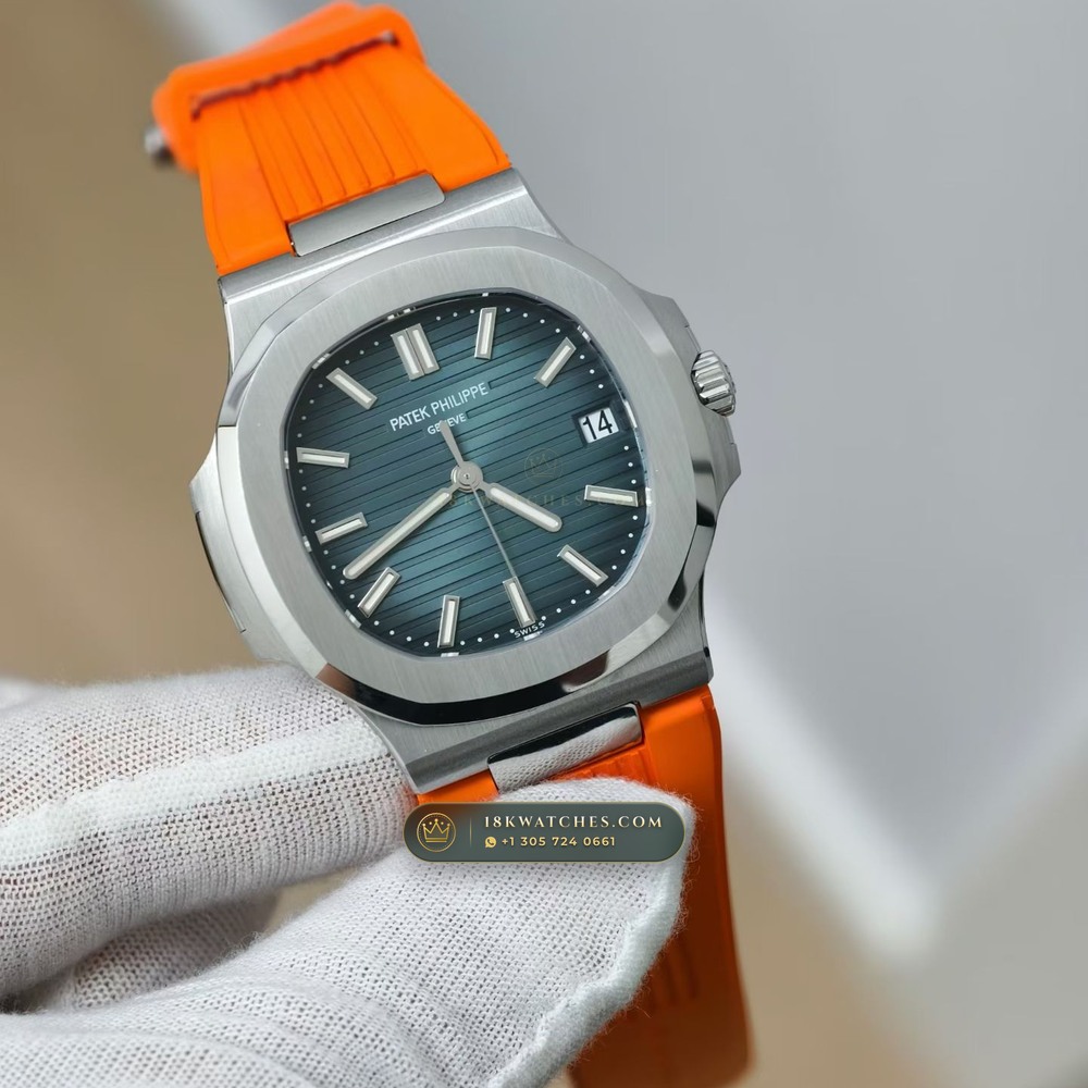 Patek Philippe Nautilus Self-Winding Custom SW Dial 22K Gold Rotor Ref. 5711/1A — Studio Gallery Plate II in 904L Stainless Steel Custom Architecture (115.0g Verified Mass, Patek Philippe Cal. 26-330 S C / Cal. 324 S C - 21K Gold Rotor)