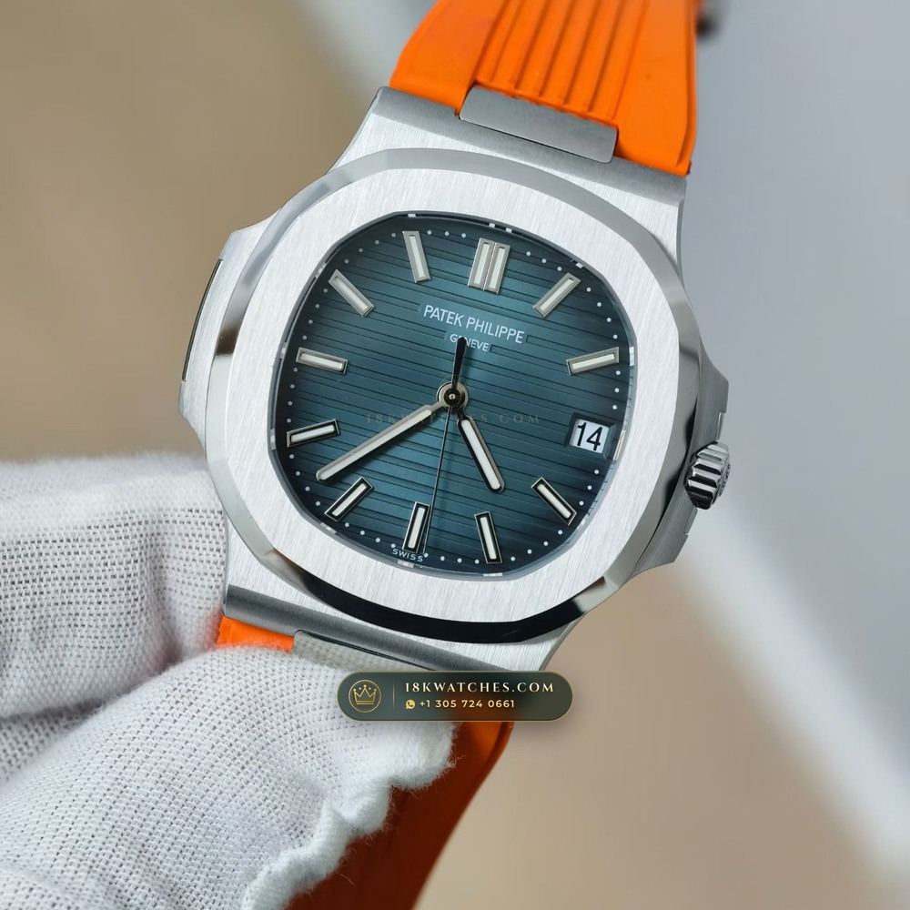 Patek Philippe Nautilus Self-Winding Custom SW Dial 22K Gold Rotor Ref. 5711/1A — Studio Gallery Plate III in 904L Stainless Steel Custom Architecture (115.0g Verified Mass, Patek Philippe Cal. 26-330 S C / Cal. 324 S C - 21K Gold Rotor)