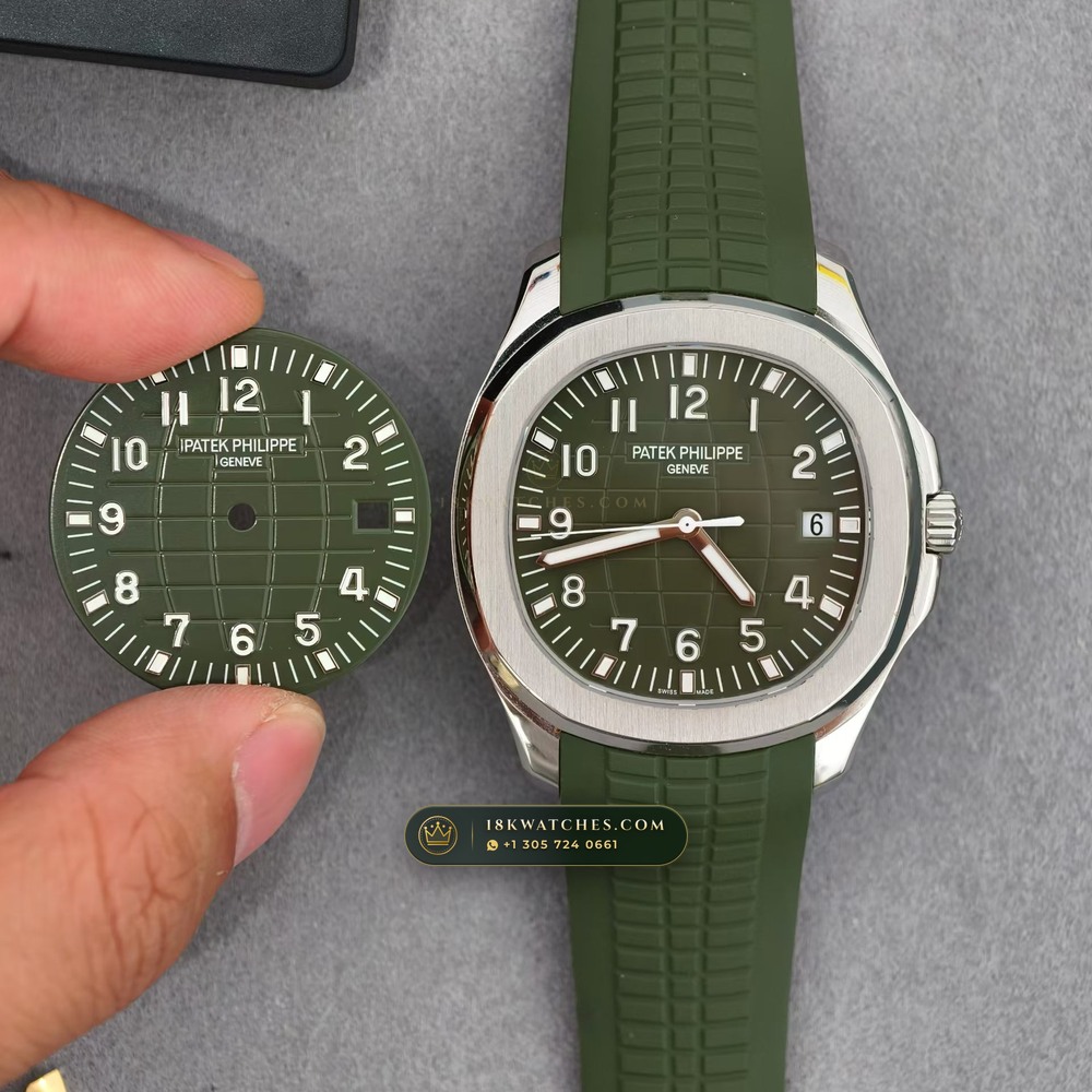 Patek Philippe Aquanaut Jumbo 42.2mm 18K White Gold Custom SW Dial 22K Gold Rotor Ref. 5168G