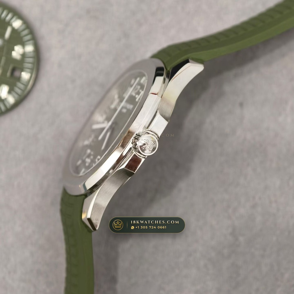 Patek Philippe Aquanaut Jumbo 42.2mm 18K White Gold Custom SW Dial 22K Gold Rotor Ref. 5168G — Studio Gallery Plate IV in 18K White Gold Au750 (120.5g Verified Mass, Patek Philippe Cal. 324 S C - 21K Gold Rotor)