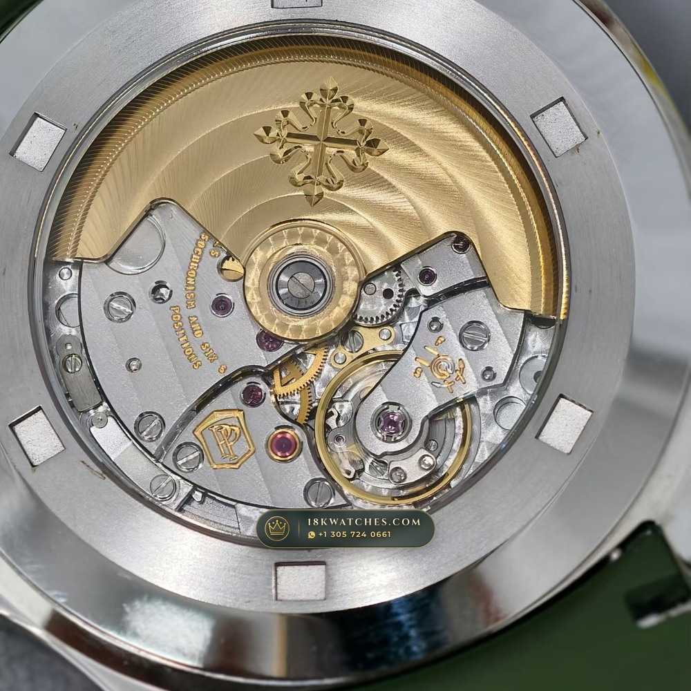 Patek Philippe Aquanaut Jumbo 42.2mm 18K White Gold Custom SW Dial 22K Gold Rotor Ref. 5168G — Studio Gallery Plate VI in 18K White Gold Au750 (120.5g Verified Mass, Patek Philippe Cal. 324 S C - 21K Gold Rotor)
