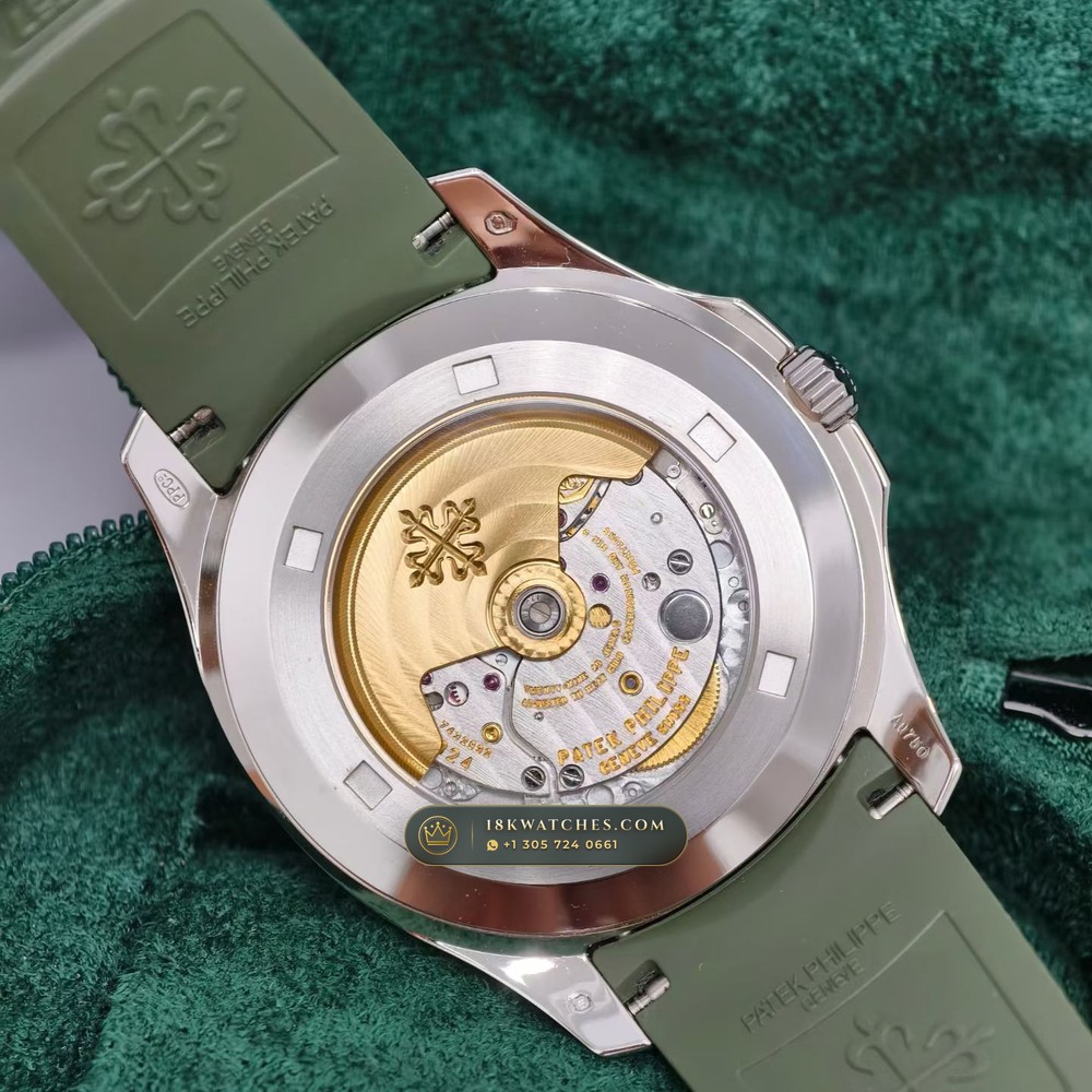 Patek Philippe Aquanaut Jumbo 42.2mm 18K White Gold Custom SW Dial 22K Gold Rotor Ref. 5168G — Studio Gallery Plate VII in 18K White Gold Au750 (120.5g Verified Mass, Patek Philippe Cal. 324 S C - 21K Gold Rotor)