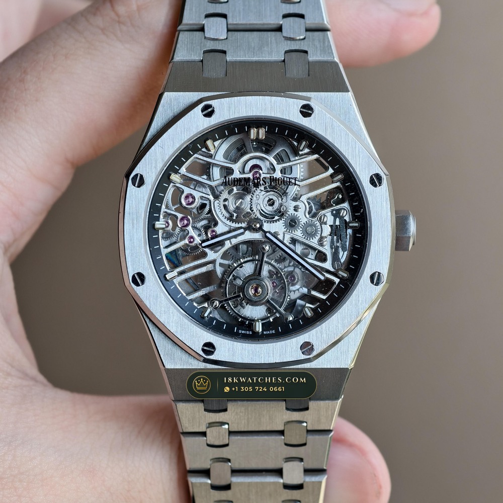 Audemars Piguet Royal Oak Selfwinding Flying Tourbillon 41mm Architectural Skeletonized Openworked Dial Ref. 26735ST.OO.1320ST.02