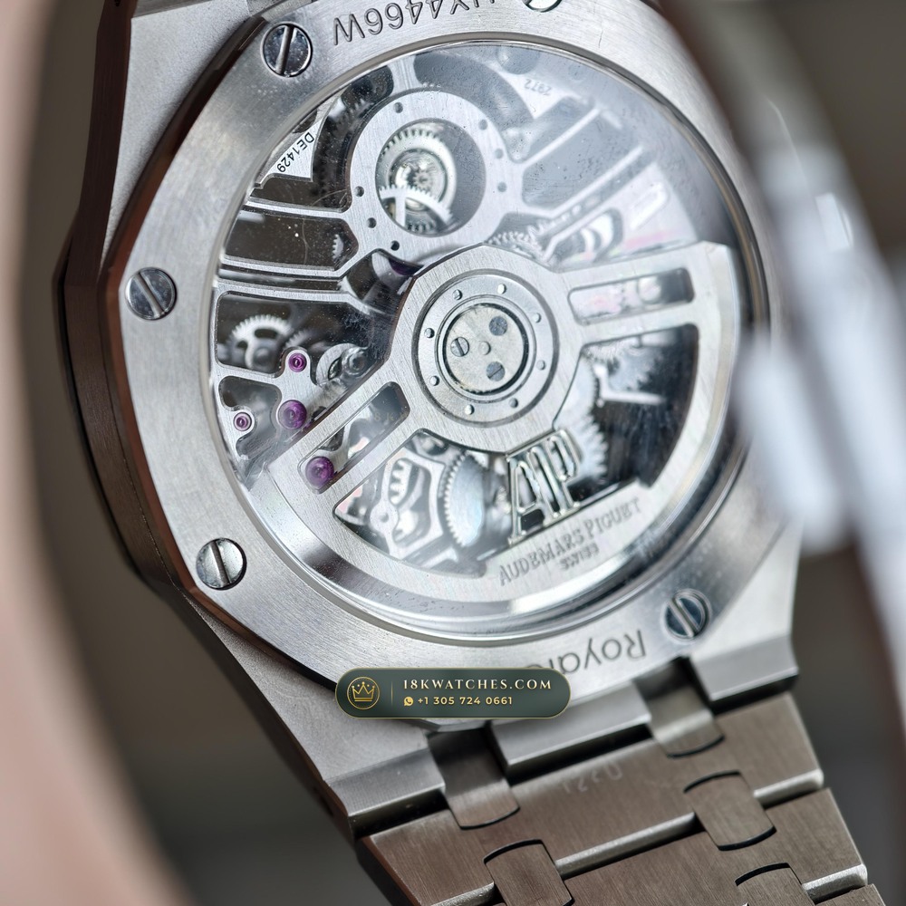 Audemars Piguet Royal Oak Selfwinding Flying Tourbillon 41mm Architectural Skeletonized Openworked Dial Ref. 26735ST.OO.1320ST.02 — Studio Gallery Plate VI in 904L Stainless Steel Custom Architecture (159.4g Verified Mass, Audemars Piguet Cal. 2950 Flying Tourbillon)