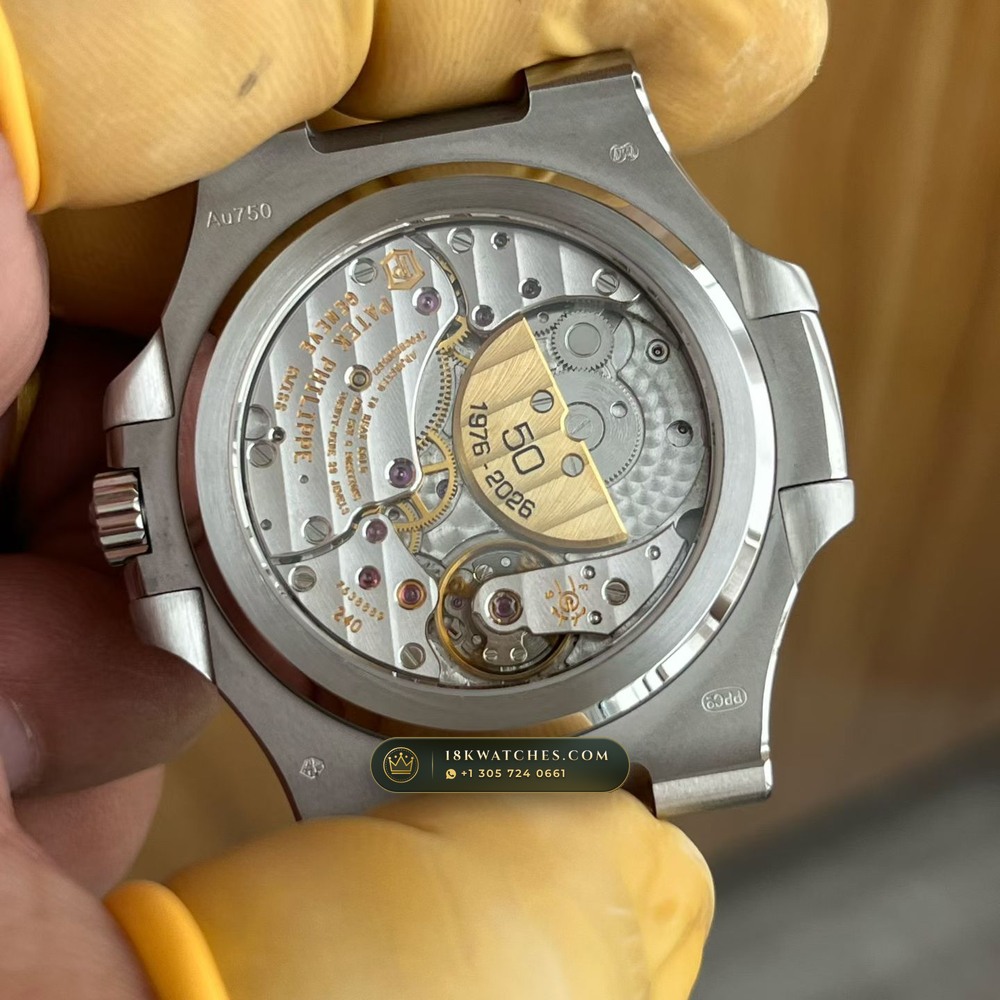 Patek Philippe Nautilus 41mm Sunburst Blue Dial 18K White Gold Ref. 5811/1G-001 — Studio Gallery Plate VIII in 18K White Gold Au750 (181.4g Verified Mass, Patek Philippe Cal. 26-330 S C - 21K Gold Rotor)