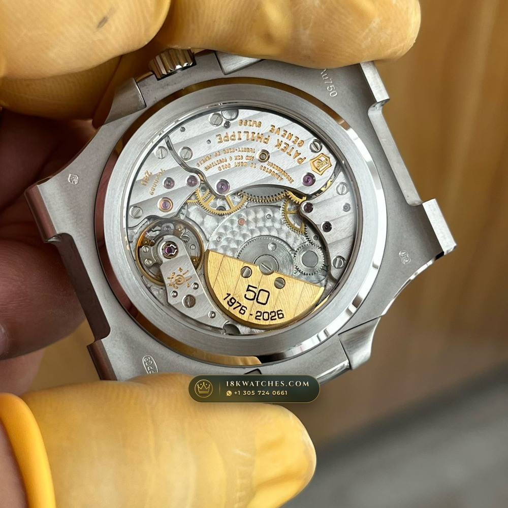 Patek Philippe Nautilus 41mm Sunburst Blue Dial 18K White Gold Ref. 5811/1G-001 — Studio Gallery Plate IX in 18K White Gold Au750 (181.4g Verified Mass, Patek Philippe Cal. 26-330 S C - 21K Gold Rotor)