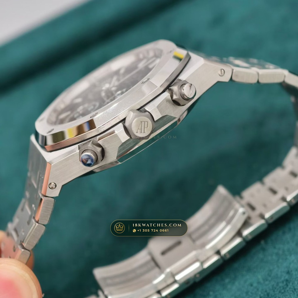 Audemars Piguet Royal Oak Selfwinding Chronograph 41mm Ref. 26240ST.OO.1320ST.08 — Studio Gallery Plate V in 904L Stainless Steel Custom Architecture (180.5g Verified Mass, Audemars Piguet Cal. 4401 Flyback Chronograph)