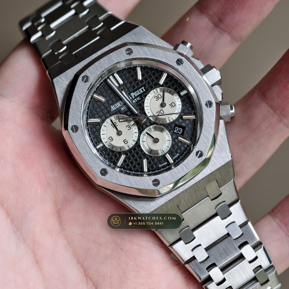 Audemars Piguet Royal Oak Selfwinding Chronograph 41mm Ref. 26331ST.OO.1220ST.02 — Studio Gallery Plate II in 904L Stainless Steel Custom Architecture (180.5g Verified Mass, Audemars Piguet Cal. 2385 Column-Wheel Chronograph)