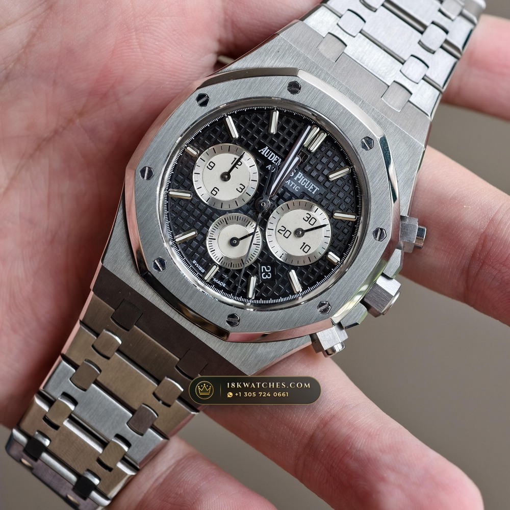 Audemars Piguet Royal Oak Selfwinding Chronograph 41mm Ref. 26331ST.OO.1220ST.02 — Studio Gallery Plate III in 904L Stainless Steel Custom Architecture (180.5g Verified Mass, Audemars Piguet Cal. 2385 Column-Wheel Chronograph)