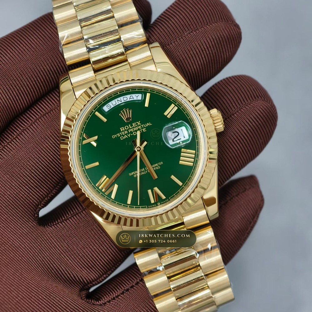 Rolex Day-Date 40 18K Yellow Gold Ref. 228238 — Studio Gallery Plate II in 18K Yellow Gold Au750 (210.2g Verified Mass, Rolex Manufacture Cal. 3255 - 70h Power Reserve)
