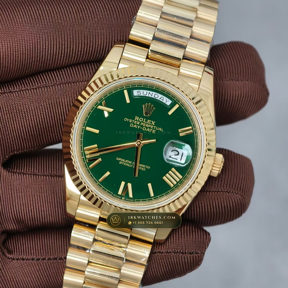 Rolex Day-Date 40 18K Yellow Gold Ref. 228238 — Studio Gallery Plate III in 18K Yellow Gold Au750 (210.2g Verified Mass, Rolex Manufacture Cal. 3255 - 70h Power Reserve)