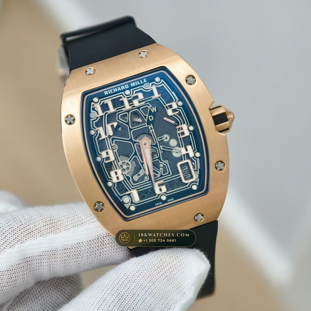 Richard Mille RM 67-01 Automatic Extra-Flat 18K Rose Gold — Studio Gallery Plate II in 18K Rose Gold Au750 (73.4g Verified Mass, Richard Mille Cal. CRMA6 - Platinum Rotor)