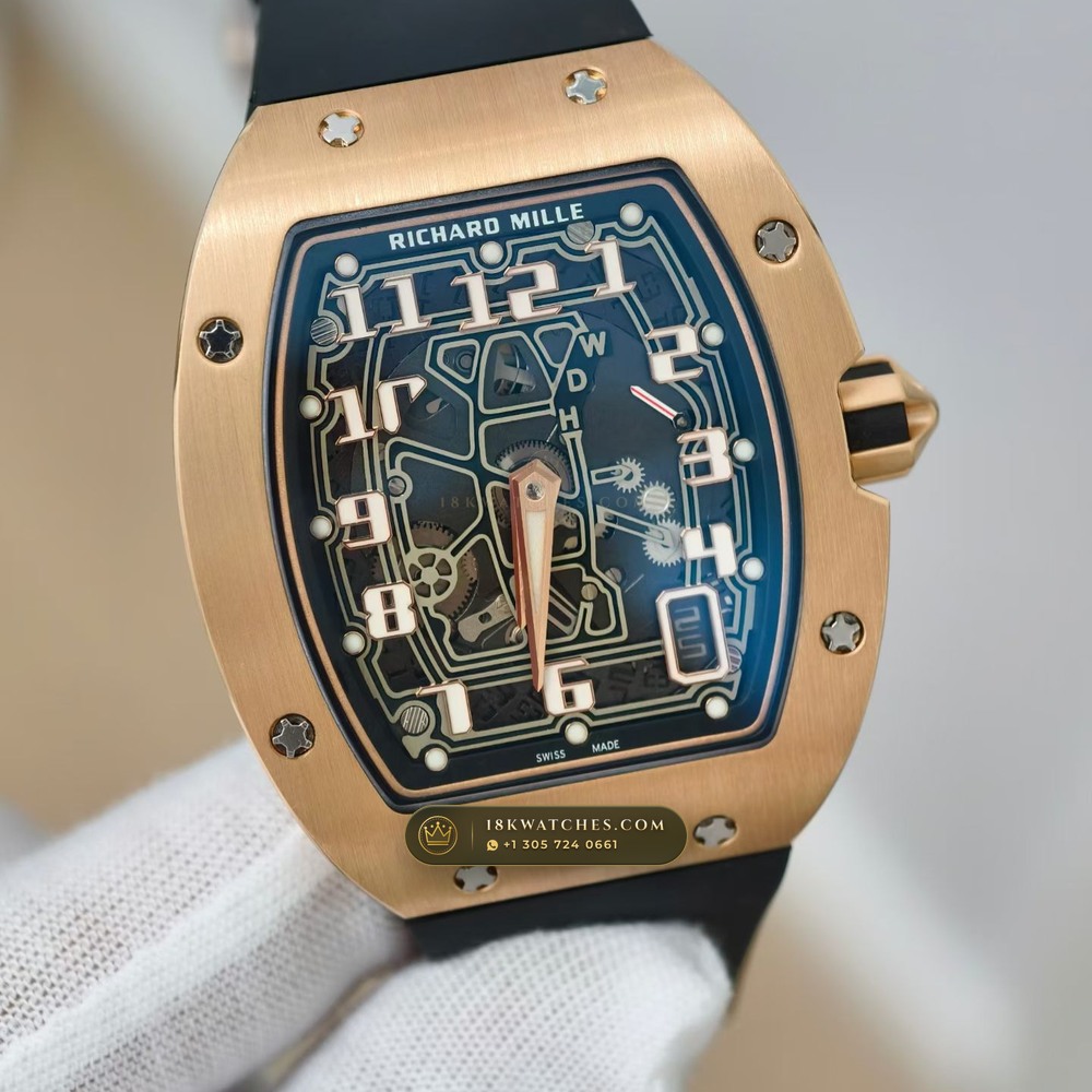 Richard Mille RM 67-01 Automatic Extra-Flat 18K Rose Gold — Studio Gallery Plate IV in 18K Rose Gold Au750 (73.4g Verified Mass, Richard Mille Cal. CRMA6 - Platinum Rotor)