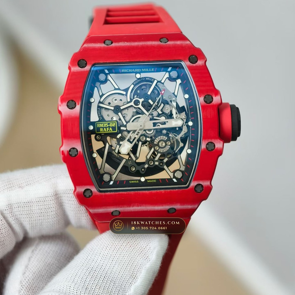 Richard Mille RM 35-02 Rafael Nadal Automatic Crimson Quartz TPT 5-Axis CNC Case