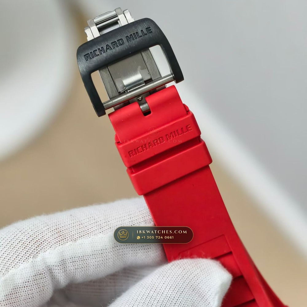 Richard Mille RM 35-02 Rafael Nadal Automatic Crimson Quartz TPT 5-Axis CNC Case — Studio Gallery Plate VIII in Carbon TPT & Grade 5 Titanium (50.7g Verified Mass, Richard Mille Cal. RMAL1 Variable-Geometry Rotor)