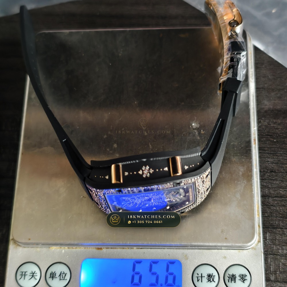 Richard Mille RM 07-01 Automatic Tonneau Misty Night Carbon TPT & Gold Leaf — Studio Gallery Plate IX in Carbon TPT & Grade 5 Titanium (58.0g Verified Mass, Richard Mille Cal. CRMA2 Variable-Geometry Rotor)