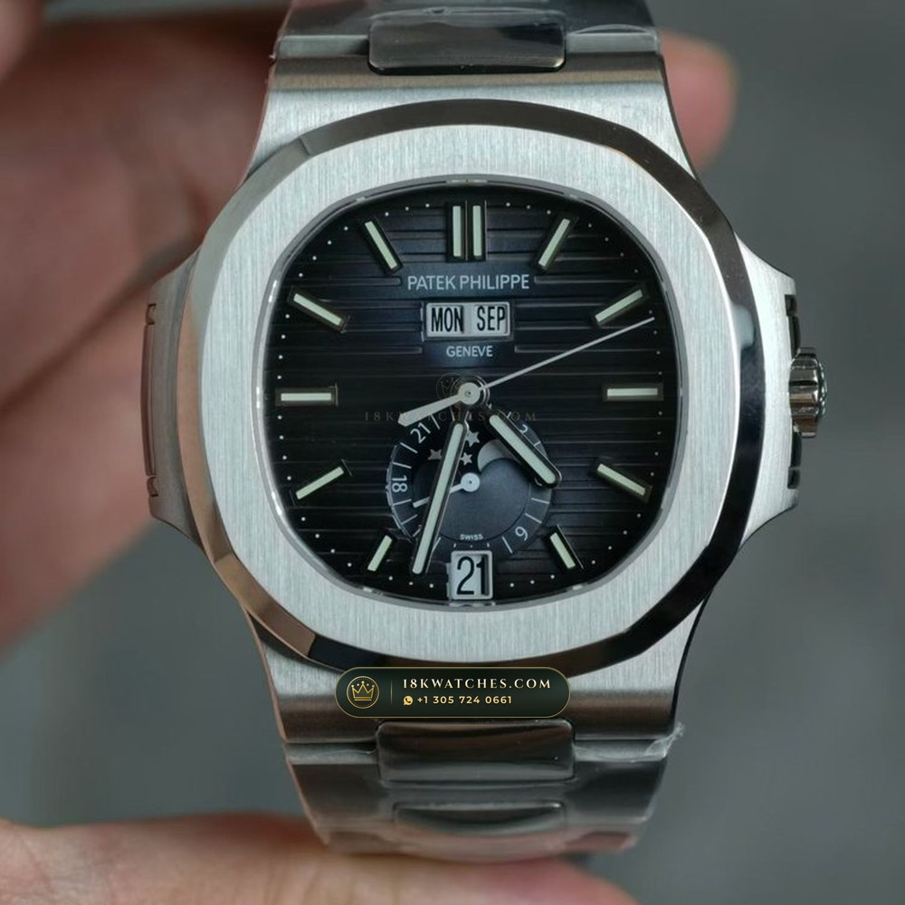 Patek Philippe Nautilus Annual Calendar Moonphase Blue Graduated Dial Ref. 5726/1A-014