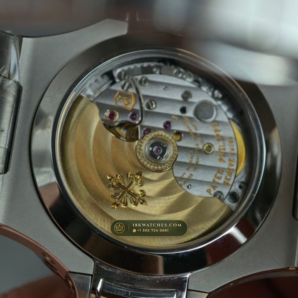 Patek Philippe Nautilus Annual Calendar Moonphase Blue Graduated Dial Ref. 5726/1A-014 — Studio Gallery Plate VIII in 904L Stainless Steel Custom Architecture (147.6g Verified Mass, Patek Philippe Cal. 324 S QA LU 24H - 21K Gold Rotor)