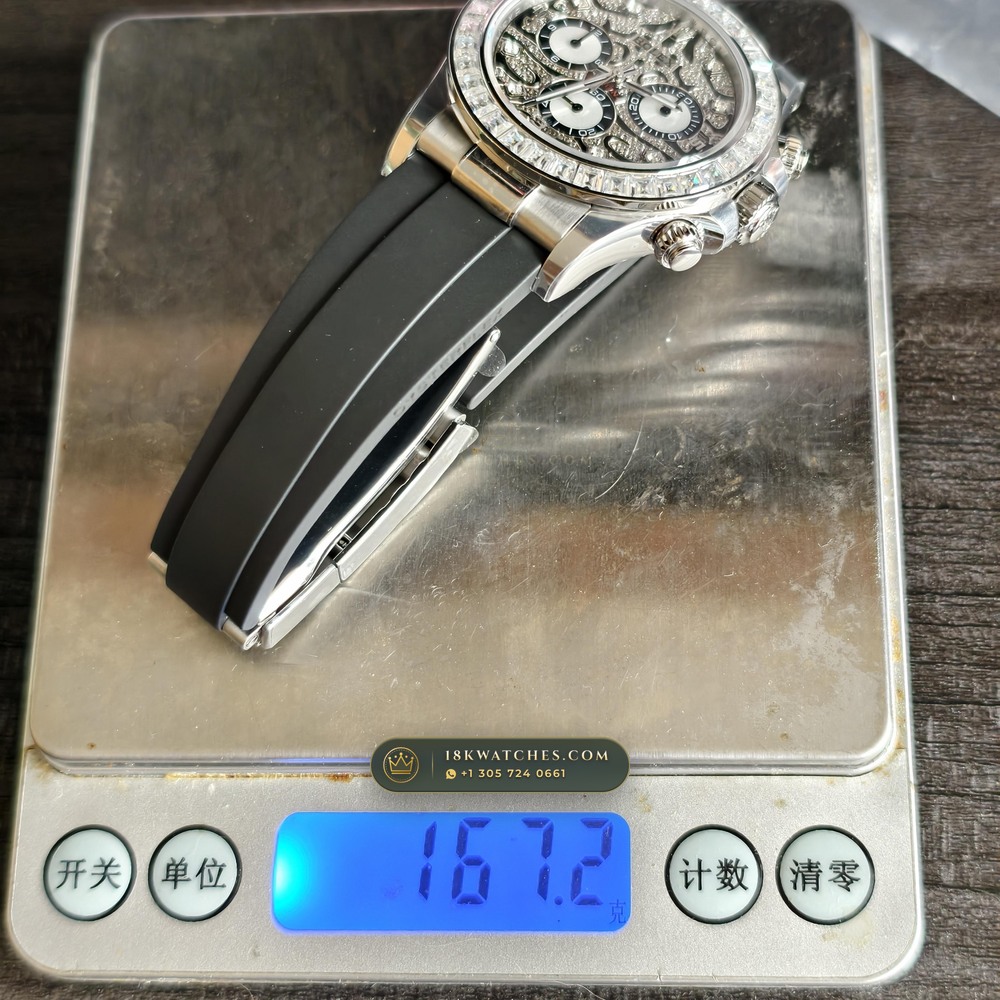 Rolex Cosmograph Daytona 18K White Gold Ref. 116589TBR — Studio Gallery Plate X in 18K White Gold Au750 (167.0g Verified Mass, Rolex Manufacture Cal. 4130 - 72h Power Reserve)