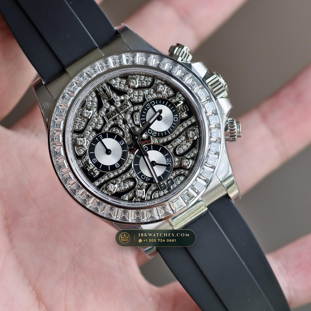 Rolex Cosmograph Daytona 18K White Gold Ref. 116589TBR — Studio Gallery Plate II in 18K White Gold Au750 (167.0g Verified Mass, Rolex Manufacture Cal. 4130 - 72h Power Reserve)