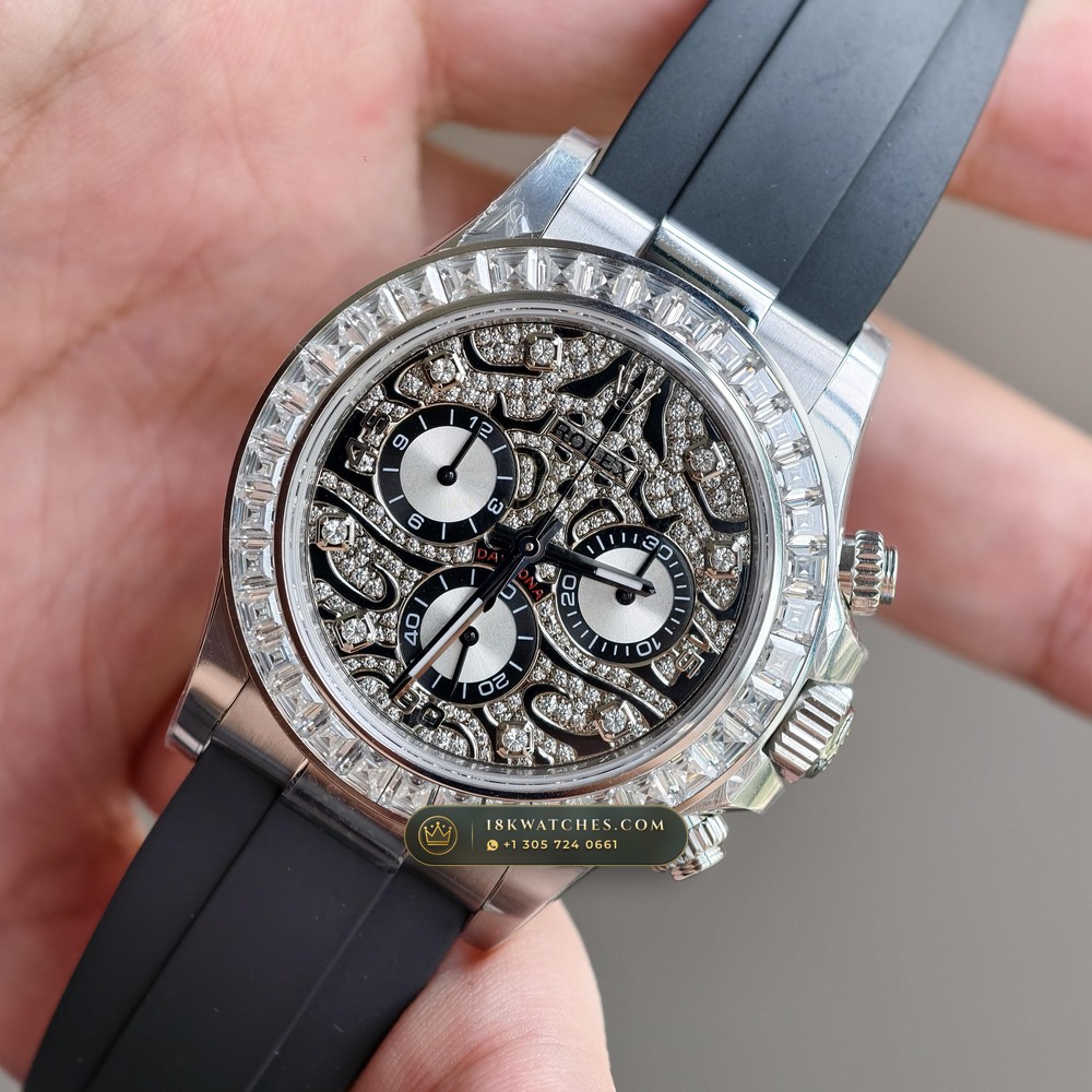 Rolex Cosmograph Daytona 18K White Gold Ref. 116589TBR — Studio Gallery Plate III in 18K White Gold Au750 (167.0g Verified Mass, Rolex Manufacture Cal. 4130 - 72h Power Reserve)