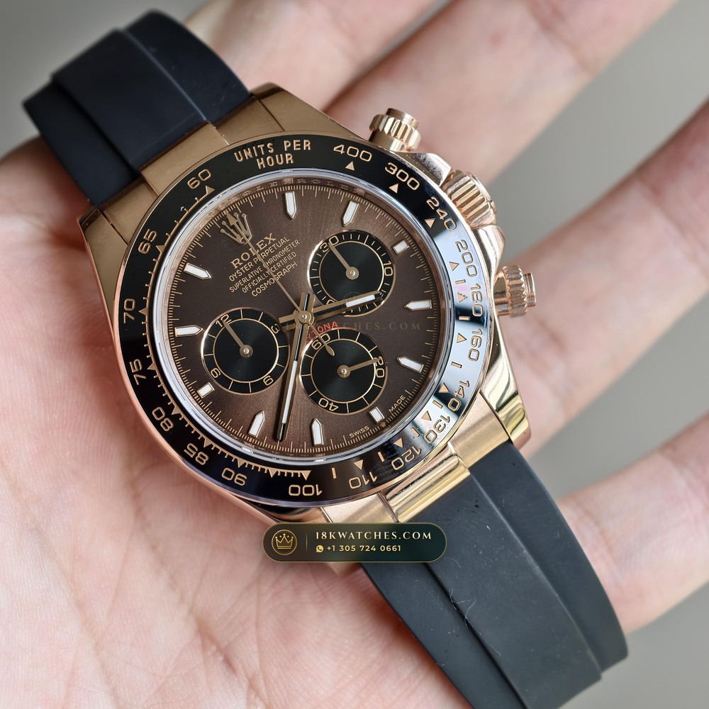 Rolex Cosmograph Daytona 18K Everose Gold Ref. 126515LN — Studio Gallery Plate II in 18K Rose Gold Au750 (160.6g Verified Mass, Rolex Manufacture Cal. 4131 - 72h Power Reserve)