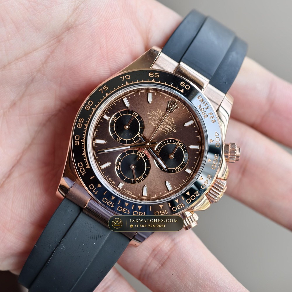 Rolex Cosmograph Daytona 18K Everose Gold Ref. 126515LN — Studio Gallery Plate III in 18K Rose Gold Au750 (160.6g Verified Mass, Rolex Manufacture Cal. 4131 - 72h Power Reserve)