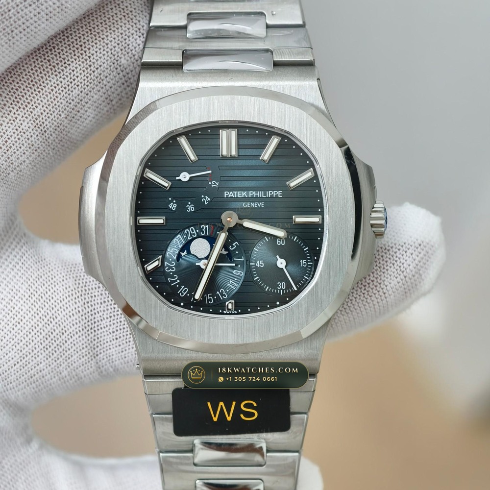 Patek Philippe Nautilus Moonphase & Power Reserve 5-Axis CNC Case Ref. 5712/1A