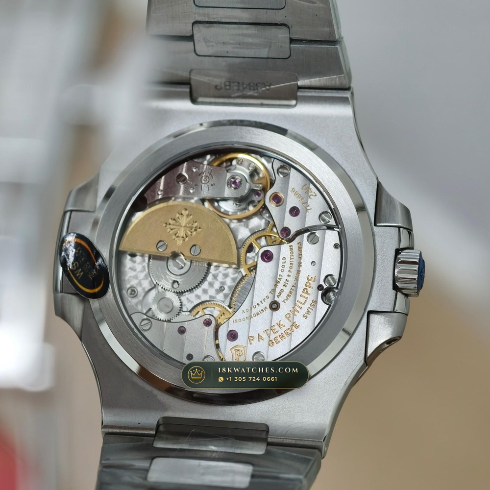 Patek Philippe Nautilus Moonphase & Power Reserve 5-Axis CNC Case Ref. 5712/1A — Studio Gallery Plate VI in 904L Stainless Steel Custom Architecture (116.3g Verified Mass, Patek Philippe Cal. 240 PS IRM C LU - 22K Gold Micro-Rotor)