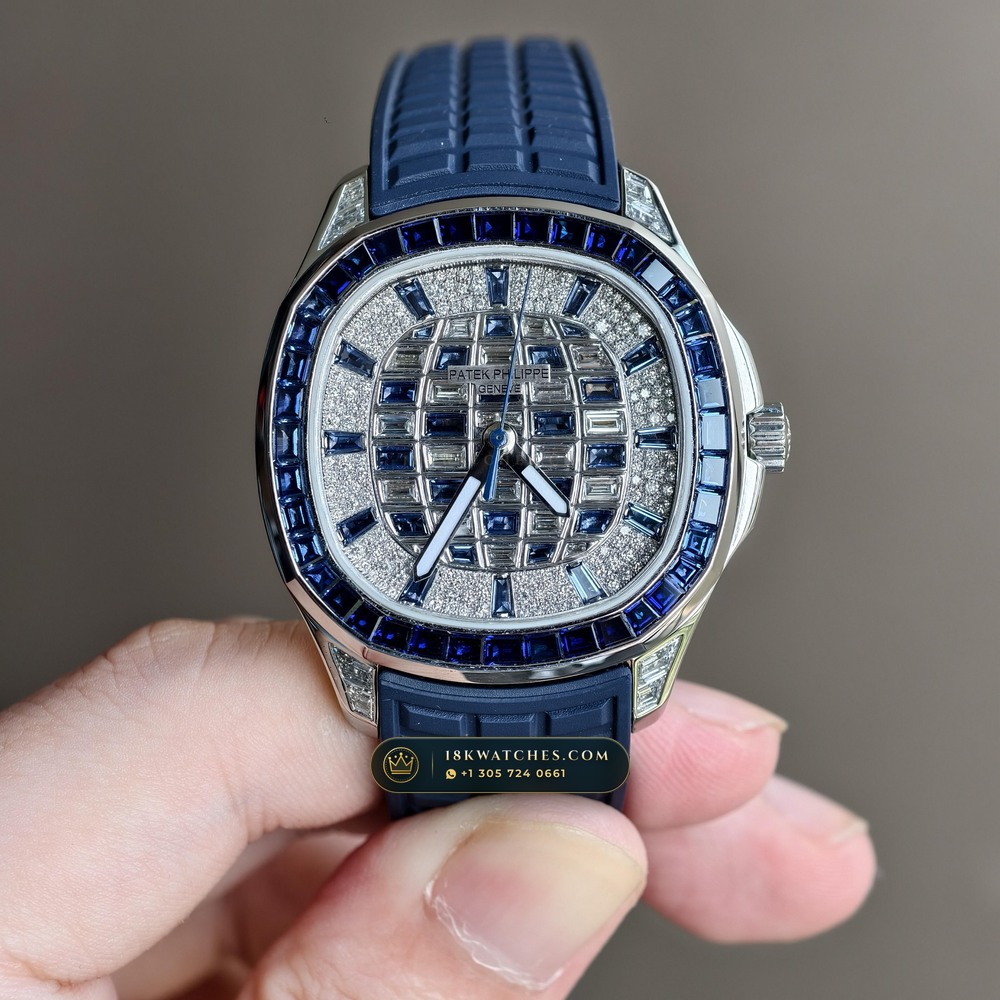 Patek Philippe Aquanaut Luce Haute Joaillerie Diamond-Set Bezel 18K White Gold 5-Axis CNC Case Ref. 5268/461G-001