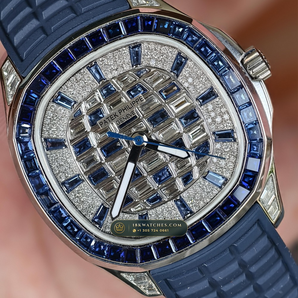 Patek Philippe Aquanaut Luce Haute Joaillerie Diamond-Set Bezel 18K White Gold 5-Axis CNC Case Ref. 5268/461G-001 — Studio Gallery Plate IV in 18K White Gold Au750 (114.6g Verified Mass, Patek Philippe Cal. 26-330 S C - 21K Gold Rotor)