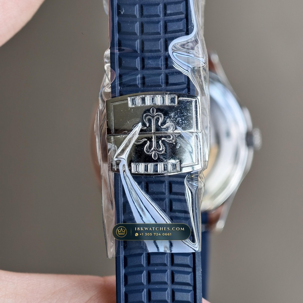 Patek Philippe Aquanaut Luce Haute Joaillerie Diamond-Set Bezel 18K White Gold 5-Axis CNC Case Ref. 5268/461G-001 — Studio Gallery Plate VIII in 18K White Gold Au750 (114.6g Verified Mass, Patek Philippe Cal. 26-330 S C - 21K Gold Rotor)