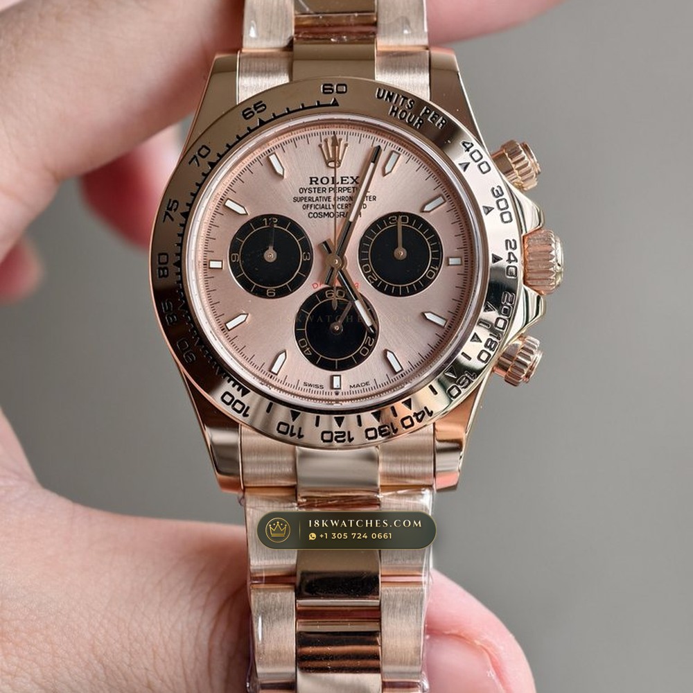 Rolex Cosmograph Daytona Sundust Dial & Black Subdials 18K Everose Gold Ref. 126505