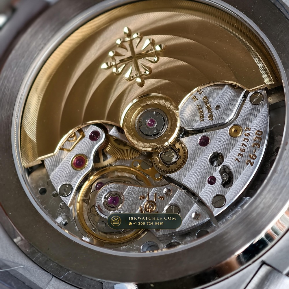 Patek Philippe Nautilus Self-Winding 41mm 18K White Gold Custom SW Dial 22K Gold Rotor Ref. 5811/1G-001 — Studio Gallery Plate VII in 18K White Gold Au750 (181.2g Verified Mass, Patek Philippe Cal. 26-330 S C - 21K Gold Rotor)